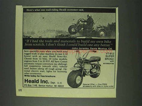 1978 Heald Vt 812 Super Bronc Ad Trail Riding Dj0982