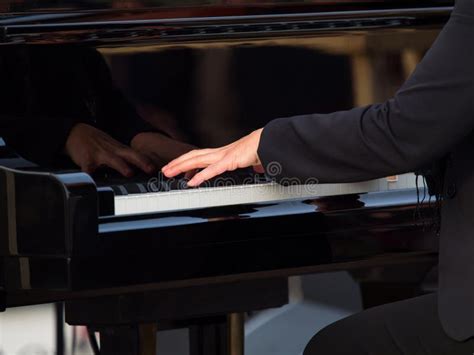 Hands Of A Concert Pianist Playing A Grand Piano Stock Photo Image Of
