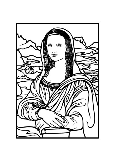 Monalisa De Leonardo Da Vinci Desenhos Para Colorir