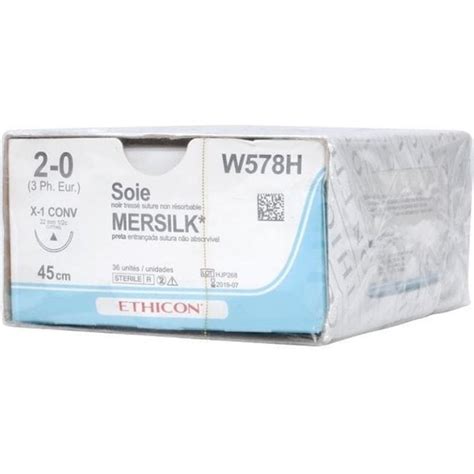 Johnson And Johnson Ethicon Sutures Mersilk 20 W578h Box36 Surgical