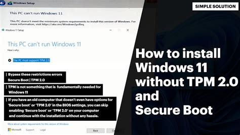 How To Install Windows 11 Without Tpm 2 0 And Secure Boot Of Developer