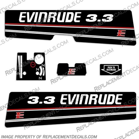 Evinrude 33hp Decal Kit 1992