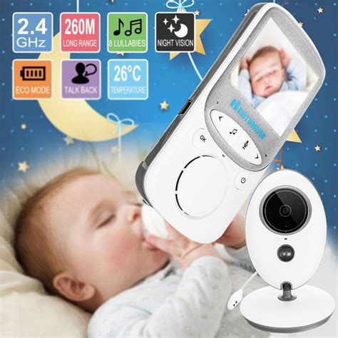 Digital Wireless Baby Monitor Night Vision 35 Inch Lcd Audio Video