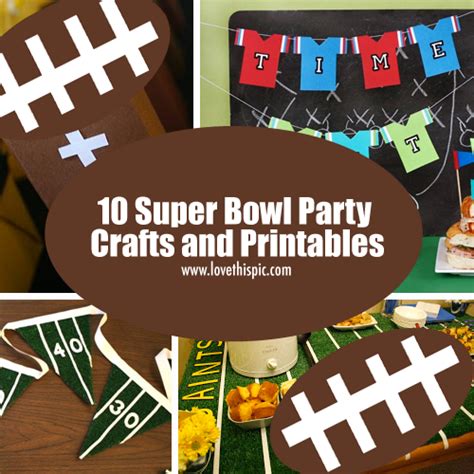 10 Super Bowl Party Crafts And Printables