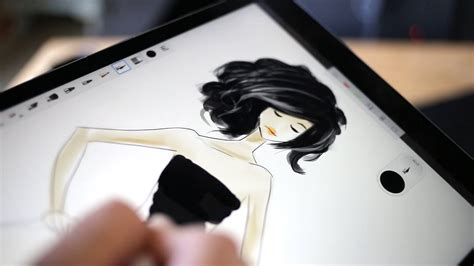 You can cast over a slight blur, use canvas playback, double textured brushes, and alter the dimensions. Fashion Sketching Oscar de la Renta on the iPad Pro ...