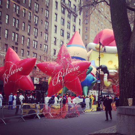 The Parade Macys Thanksgiving Day Parade Floats Ready To Depart From