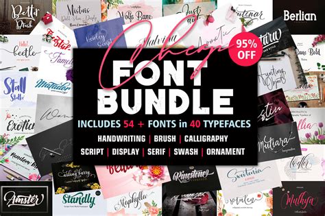 54 Fabulous Fonts From Brush To Serif