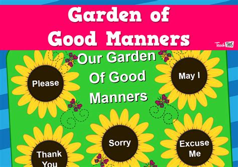 Garden Of Good Manners Teacher Resources And Classroom Games