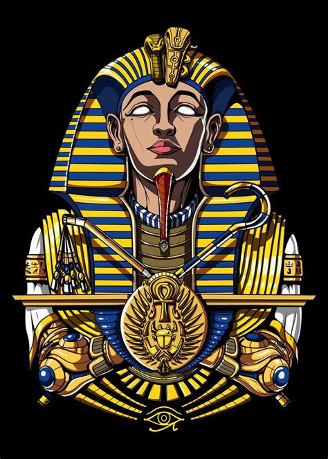 Egyptian Pharaoh King Tut Poster By Psychonautica Displate Egyptian