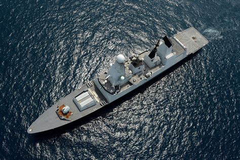 Royal Navy Type 45 Destroyer Hms Daring D32 In The South China Sea