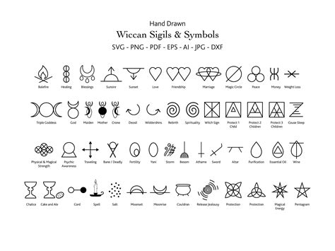 Wicca Symbols Svg Pagan Symbols Triple Moon Friendship Svg Etsy Israel