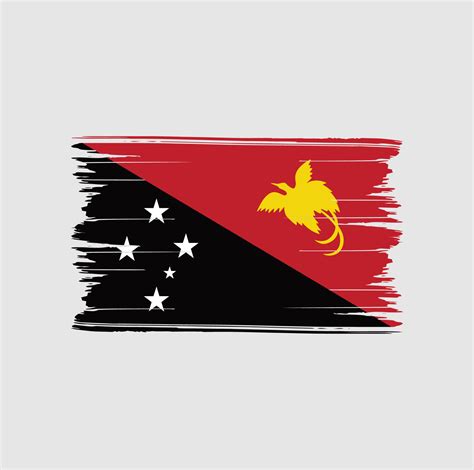 Coups De Pinceau Du Drapeau De La Papouasie Nouvelle Guinée Drapeau