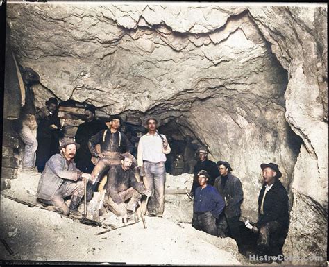 Inside Mohawk Gold Mine 1800s Colorized Historical Pictures