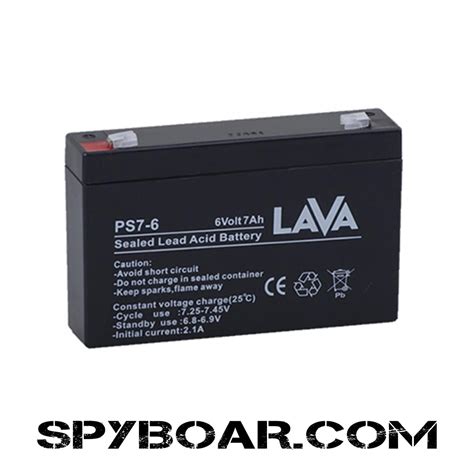 Limited time sale easy return. Lead rechargeable accumulator battery Lava 6V/7Ah