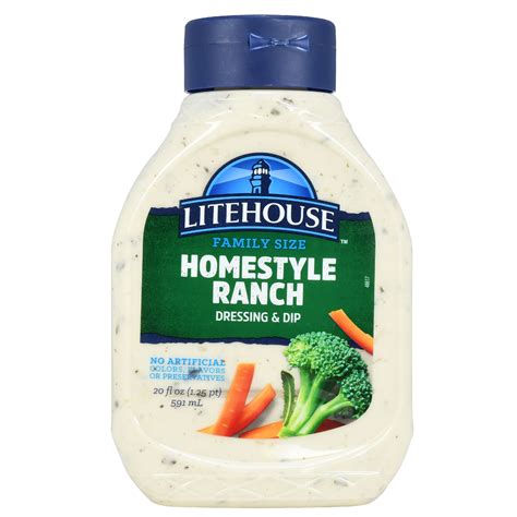 Litehouse Homestyle Ranch Refrigerated Salad Dressing And Dip 20 Fluid