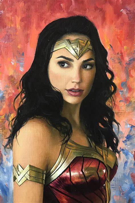 Painted One Of My Many Inspirations Wonder Woman ️9x12 Oil On Canvas