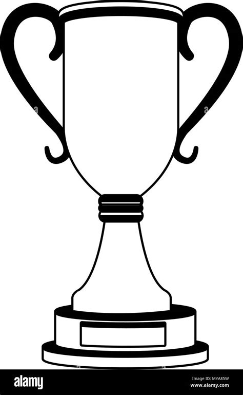 Trophy Cup Isolated In Black And White Stock Vector Image And Art Alamy