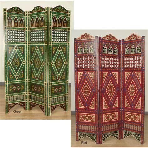 Hand Painted Moroccan Wooden Screen Morocco Overstock