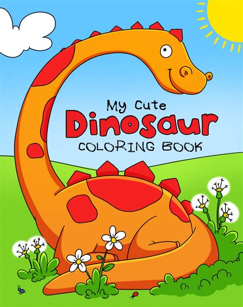 My Cute Dinosaur Coloring Book For Toddlers Kids And Children
