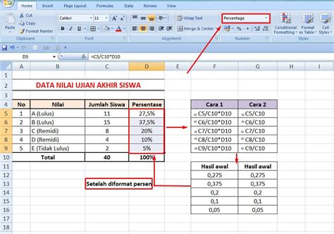 Rumus Excel Persentase Kehadiran Excel Dan Rumus Microsoft Excel Porn