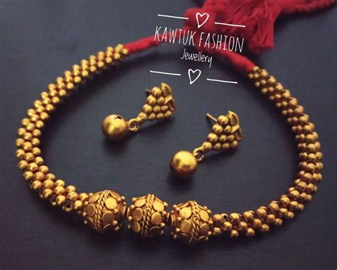 Traditional Maharashtrian Necklace Set Nose Jewelry Gold Jewellry