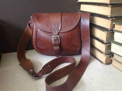 Vtg Italy Handcrafted Rustic Chestnut Brown Leather Etsy