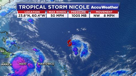 Tropical Storm Nicole Forms In The Atlantic No Current Threat To Land