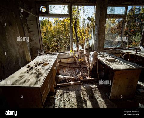 Classroom In The Abandoned School In Pripyat Chernobyl Exclusion Zone