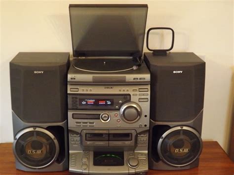 Sony Stereo System Comprising Turntable Music Centre With Radio Cd