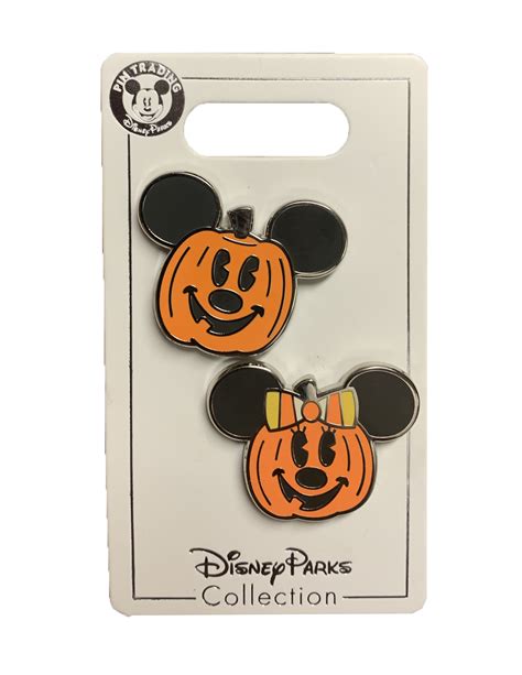 Disney Halloween Pin Set Mickey And Minnie Pumpkin