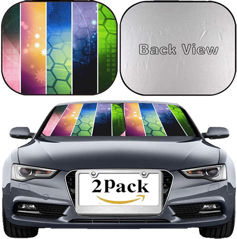 MSD Car Windshield Sun Shade, Universal Fit 2-Piece Foldable Car