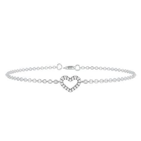 Heart Shaped Diamond Bracelet
