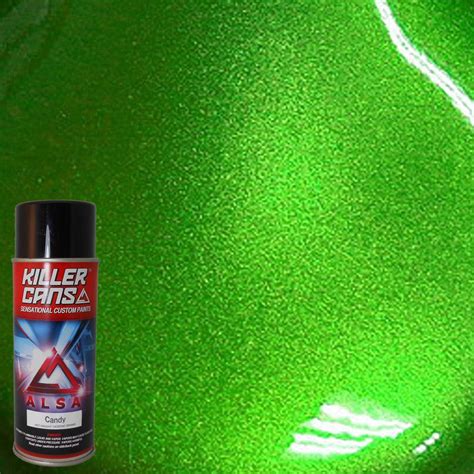 Alsa Refinish 12 Oz Candy Lime Green Killer Cans Spray Paint Kc Lg