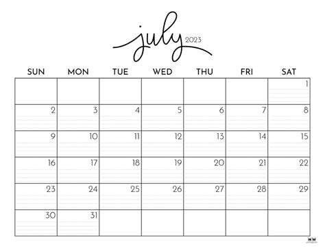 July 2023 Calendar Printable Get Calendar 2023 Update