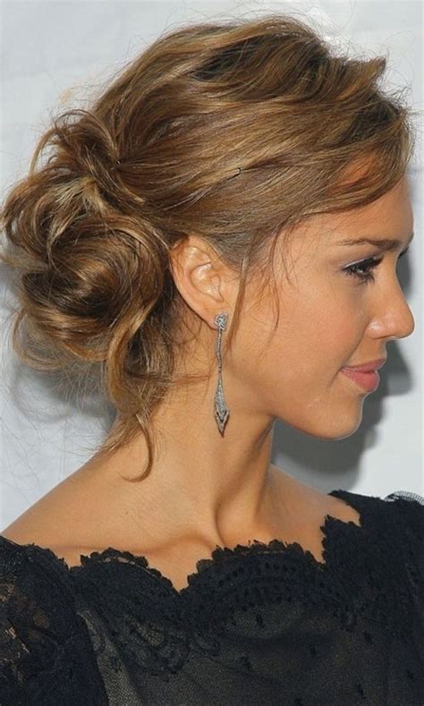 Jessica Alba Textured Updo Beauty Pinterest