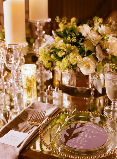 Mirrored Reception Tabletops