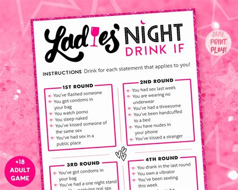 Ladies Night Games Printable Printable World Holiday