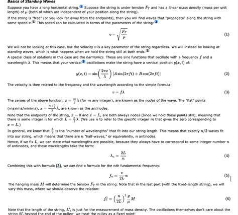 Wave speed, frequency, & wavelength practice problems use the above formulas and information to help you solve the following problems. Solved: Do The Algebra To Show That Equation (6) Holds. | Chegg.com