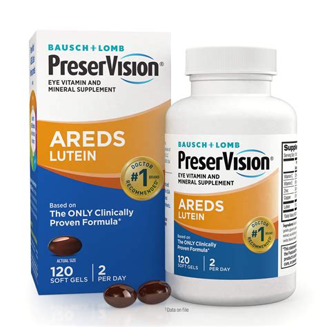 PreserVision AREDS Lutein Eye Vitamin Mineral Supplement Ct Pack Walmart Com
