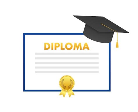 Gorro De Graduación Y Diploma Elemento De Celebración Del Día De