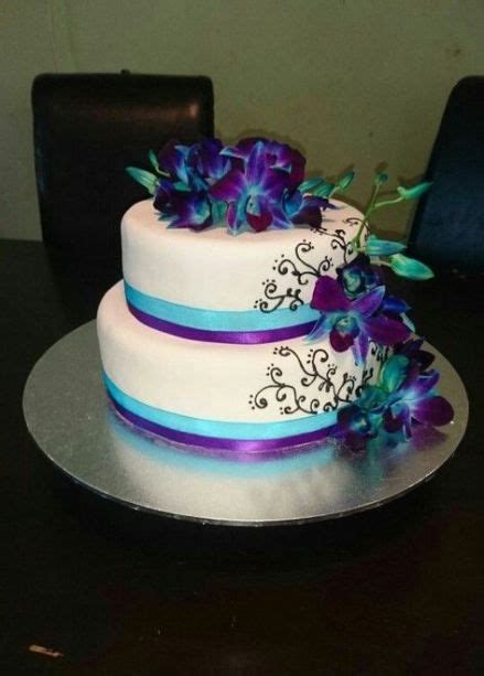 Wedding Cakes Turquoise Teal Purple 24 New Ideas Purple Wedding