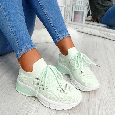 Womens Ladies Lace Up Sport Chunky Trainers Women Sneakers Party Shoes Size Ebay