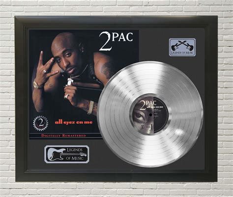 2pac All Eyez On Me Framed Platinum Lp Record Display C3 Gold