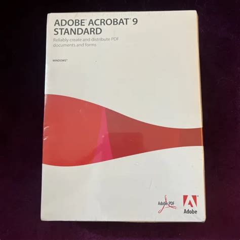 GENUINE ORIGINAL ADOBE Acrobat Standard With Serial Disc Manual NEW