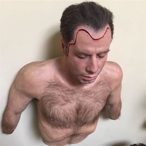 John Travolta Insert Torso Used For Face Skin Removal
