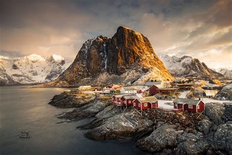 Картинка Норвегия поселение архипелаг фюльке Нурланн горы