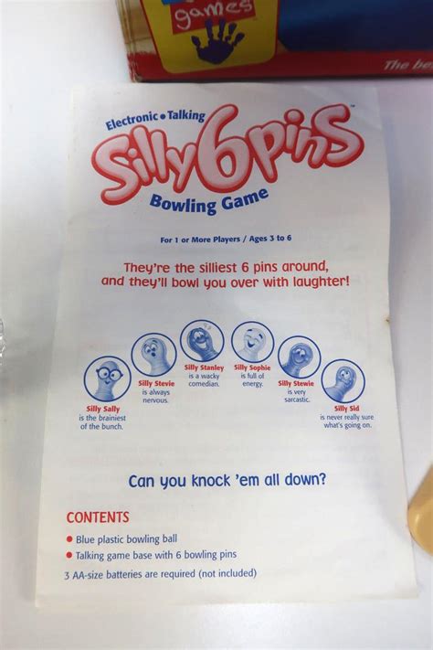 Silly Six 6 Pins Electronic Talking Bowling Game 1999 Milton Bradley