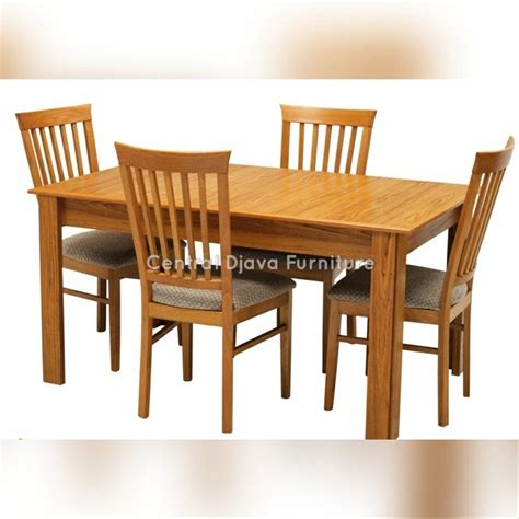 jual kursi meja makan kayu jati minimalis modern furniture asli jepara
