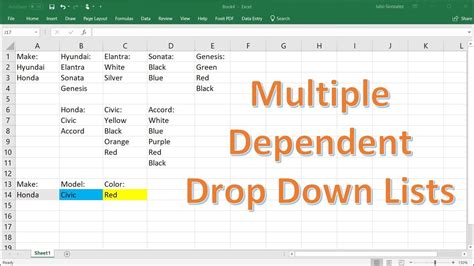 How To Create Dependent Drop Down Lists Excel My Xxx Hot Girl
