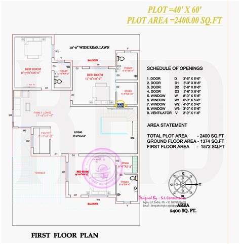 Single Floor House Plan And Elevation 2400 Sq Ft Kera